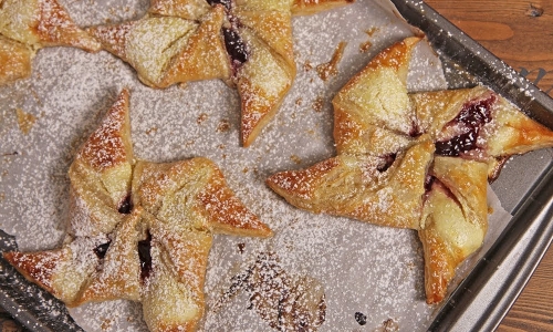 Raspberry Cream Cheese Danishes Recipe | Laura in the Kitchen - Internet Cooking Show