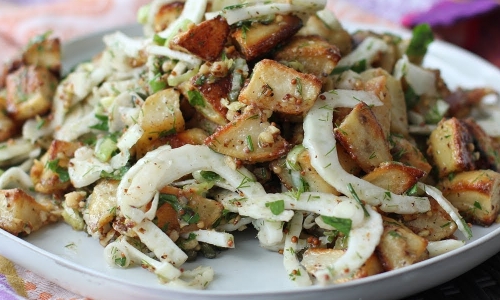 Roasted Potato Salad Recipe | Laura in the Kitchen - Internet Cooking Show