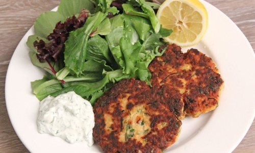 Salmon Burgers Recipe | Laura in the Kitchen - Internet Cooking Show