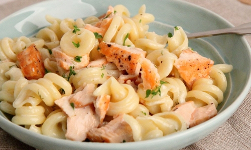 Salmon Pasta Recipe | Laura in the Kitchen - Internet Cooking Show