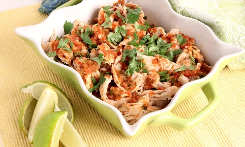 Salsa Poached Chicken Recipe | Laura in the Kitchen - Internet Cooking Show