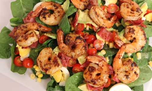 Shrimp Cobb Salad Recipe | Laura in the Kitchen - Internet Cooking Show