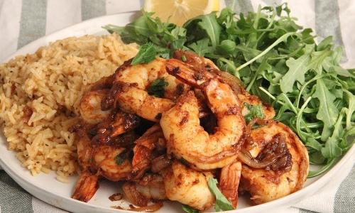 Smoky Shrimp and Rice Pilaf Recipe | Laura in the Kitchen - Internet Cooking Show