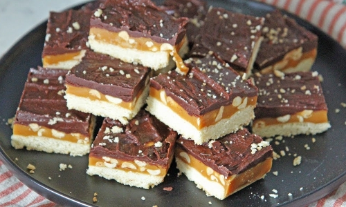 Snickers Cookie Bars Recipe | Laura in the Kitchen - Internet Cooking Show