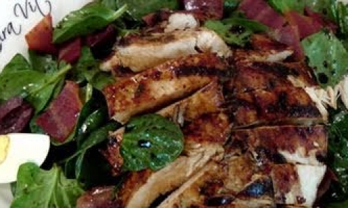 Spinach and Grilled Chicken Salad Recipe | Laura in the Kitchen - Internet Cooking Show