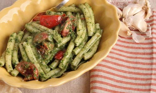 Spinach Pesto Pasta Recipe | Laura in the Kitchen - Internet Cooking Show