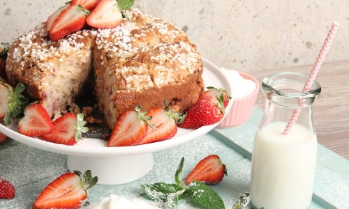 Strawberry Shortcake Coffee Cake Recipe | Laura in the Kitchen - Internet Cooking Show