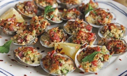 Stuffed Baked Clams Recipe | Laura in the Kitchen - Internet Cooking Show