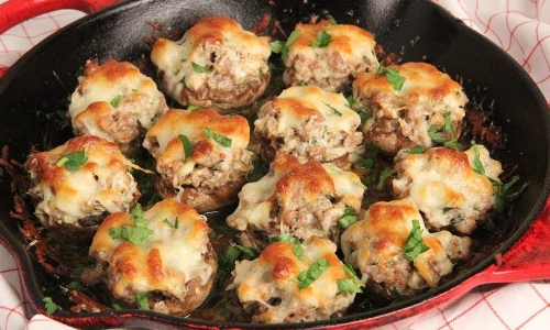 Super Creamy Stuffed Mushrooms Recipe | Laura in the Kitchen - Internet