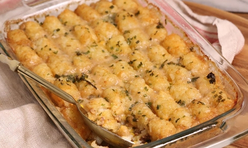 Tater Tot Casserole Recipe | Laura in the Kitchen - Internet Cooking Show