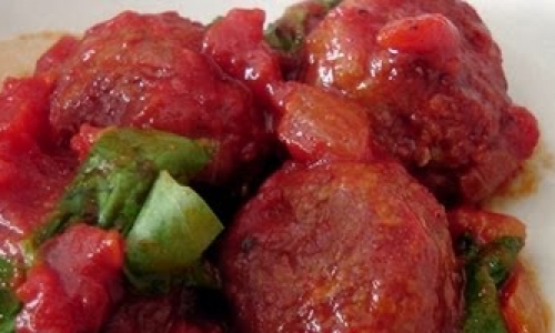 Turkey Meatballs in Spicy Cacciatore Sauce Recipe | Laura in the Kitchen - Internet Cooking Show