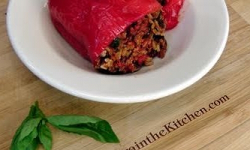 Vegetarian Stuffed Peppers Recipe | Laura in the Kitchen - Internet Cooking Show