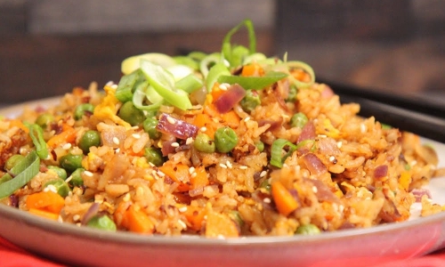 Veggie Fried Rice Recipe | Laura in the Kitchen - Internet Cooking Show