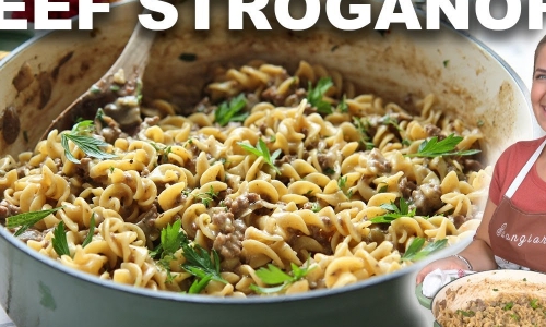 One Pot Beef Stroganoff
