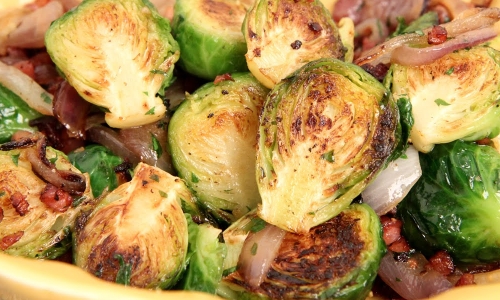 Brussels Sprouts with Onions and Pancetta