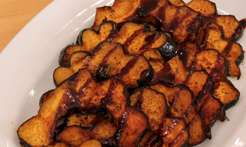 Balsamic Glazed Acorn Squash Recipe | Laura in the Kitchen - Internet Cooking Show