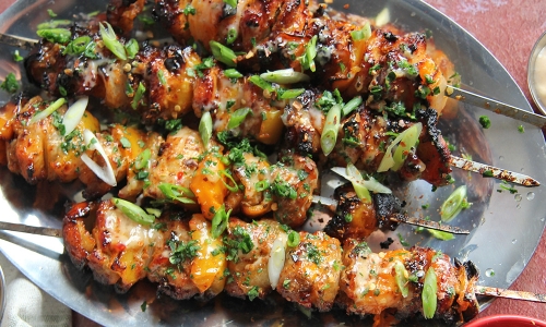 Bang Bang Chicken Skewers