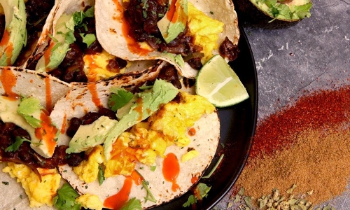 Breakfast Tacos Recipe | Laura in the Kitchen - Internet Cooking Show