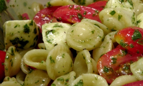 Caprese Pasta Salad Recipe | Laura in the Kitchen - Internet Cooking Show