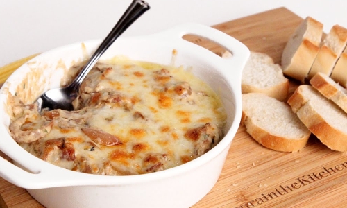 Caramelized Onion and Bacon Dip