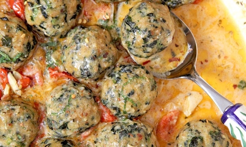 Chicken Meatballs in Parmesan Cream Sauce