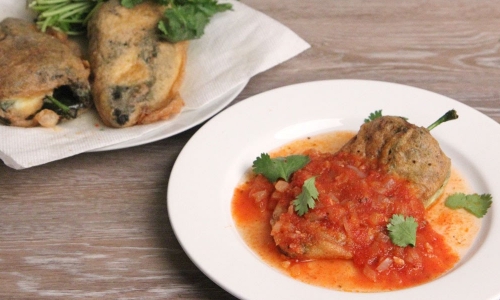 Chiles Rellenos Recipe | Laura in the Kitchen - Internet Cooking Show