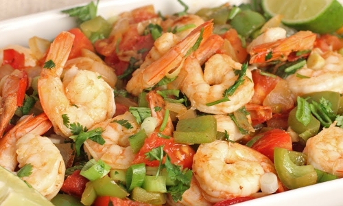 Cilantro and Lime Shrimp Stir Fry Recipe | Laura in the Kitchen - Internet Cooking Show