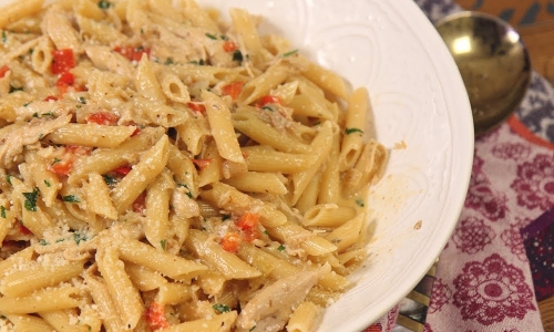 Creamy Cajun Turkey Pasta Recipe | Laura in the Kitchen - Internet Cooking Show