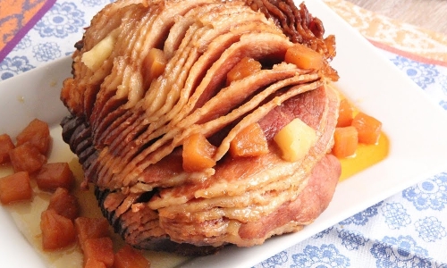 Crockpot Brown Sugar Pineapple Ham Recipe | Laura in the Kitchen - Internet Cooking Show
