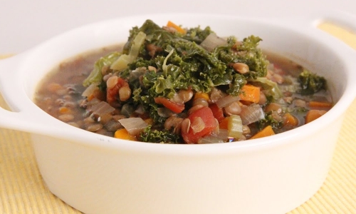 Crockpot Lentil and Kale Soup