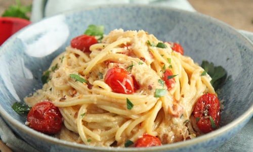 Feta Pasta Recipe | Laura in the Kitchen - Internet Cooking Show