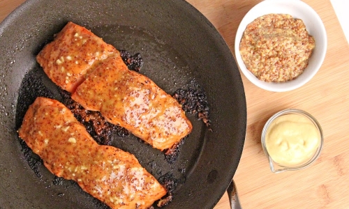 Honey Mustard Roasted Salmon