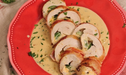 Jalapeno Popper Chicken Recipe | Laura in the Kitchen - Internet Cooking Show
