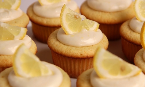 Lemon Cupcakes Recipe | Laura in the Kitchen - Internet Cooking Show