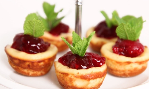 Mini Cherry Cheesecakes