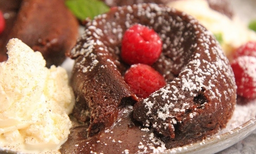 Molten Chocolate Lava cake 2 Recipe | Laura in the Kitchen - Internet Cooking Show