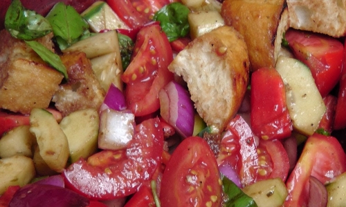 Panzanella Salad Recipe | Laura in the Kitchen - Internet Cooking Show