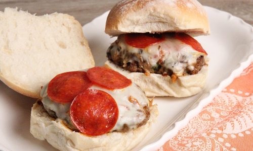 Pizza Burgers Recipe | Laura in the Kitchen - Internet Cooking Show
