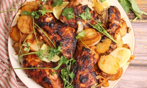 Portuguese Inspired Roasted Chicken Recipe | Laura in the Kitchen - Internet Cooking Show