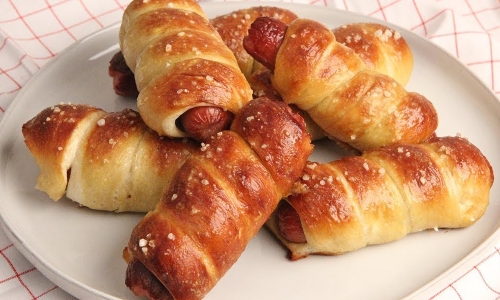 Pretzel Dogs Recipe | Laura in the Kitchen - Internet Cooking Show