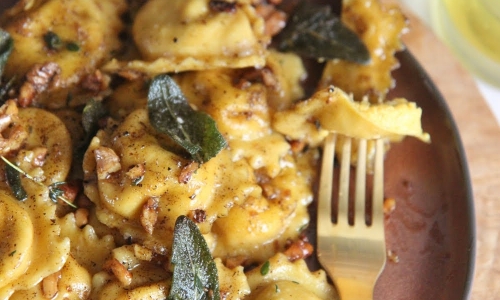 Pumpkin Ravioli Recipe | Laura in the Kitchen - Internet Cooking Show