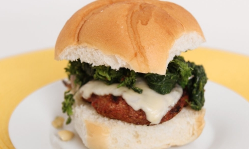 Sausage and Broccoli Rabe Burgers