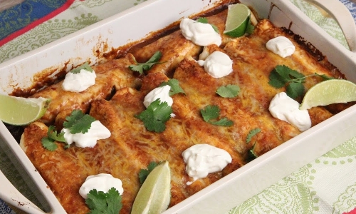 Slow Cooker Beef Enchiladas Recipe | Laura in the Kitchen - Internet Cooking Show