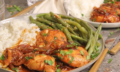 Spicy Honey Chicken Recipe | Laura in the Kitchen - Internet Cooking Show