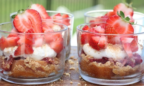 Strawberry and Cream Parfaits Recipe | Laura in the Kitchen - Internet Cooking Show