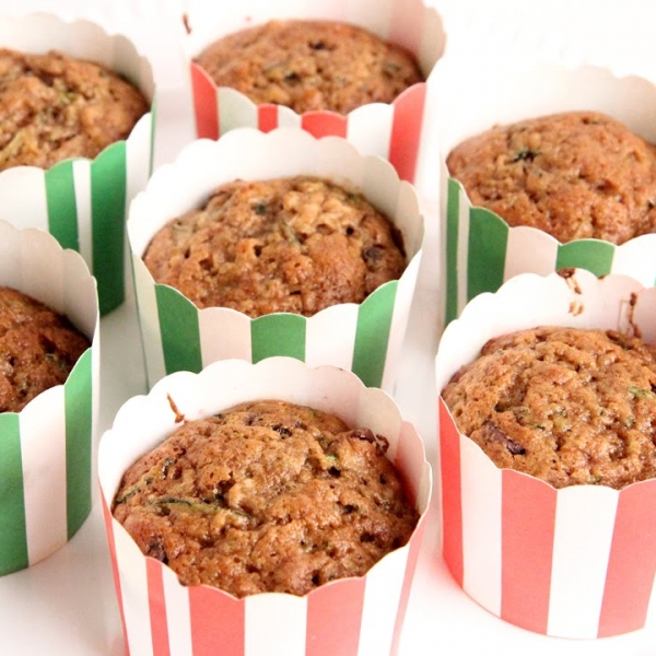 Chocolate Chip Zucchini Bread Muffins