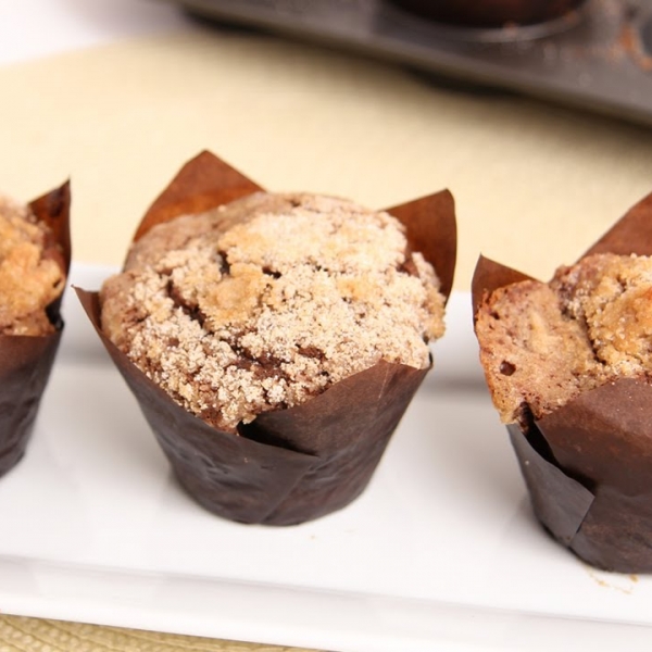 Chocolate Crumb Cake Muffins