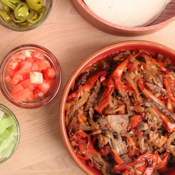 Crock Pot Beef Fajitas