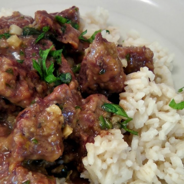 Garlic and Lemon Beef Tips