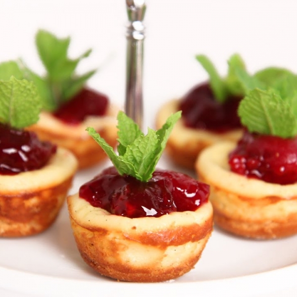 Mini Cherry Cheesecakes